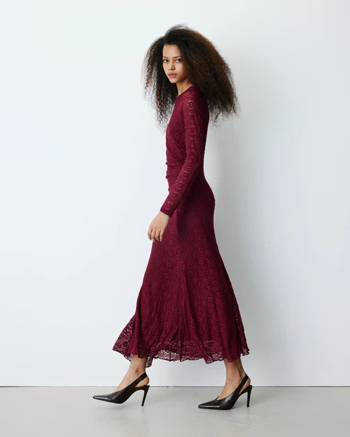 Vestido asimétrico Bianca Cherry - Grace & Mila - Imagen 3